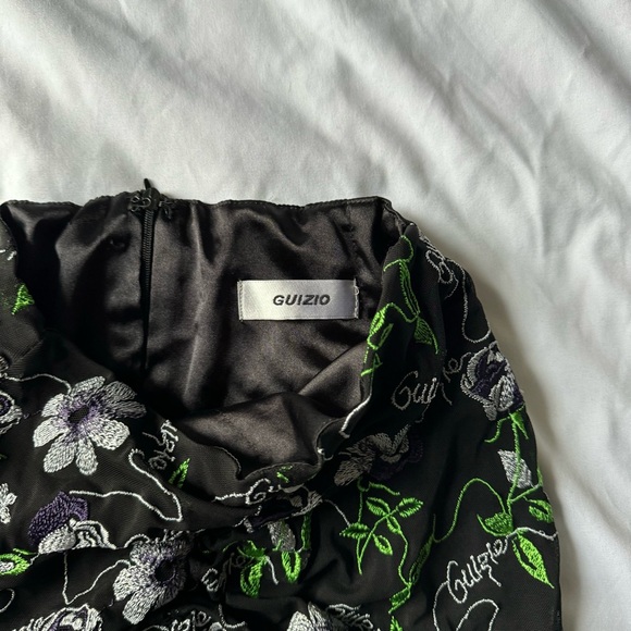 Danielle Guizio black floral skirt - Picture 3 of 4